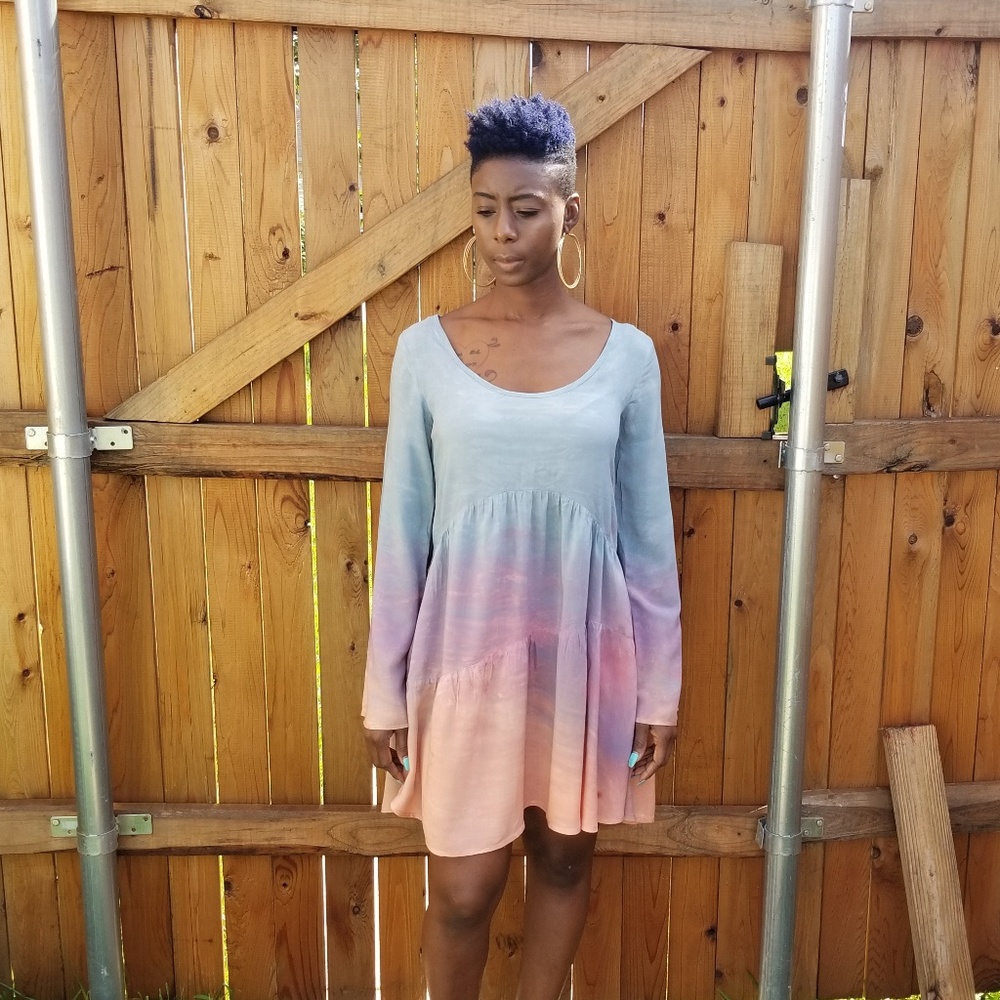 PLANET BLUE TIE DYE DRESS
